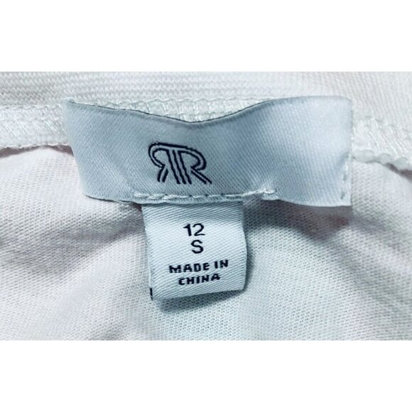 La Redoute L White Crew Neck Red Wonderful Text Graphic Cotton Short Sleeve Tee - Picture 6 of 6